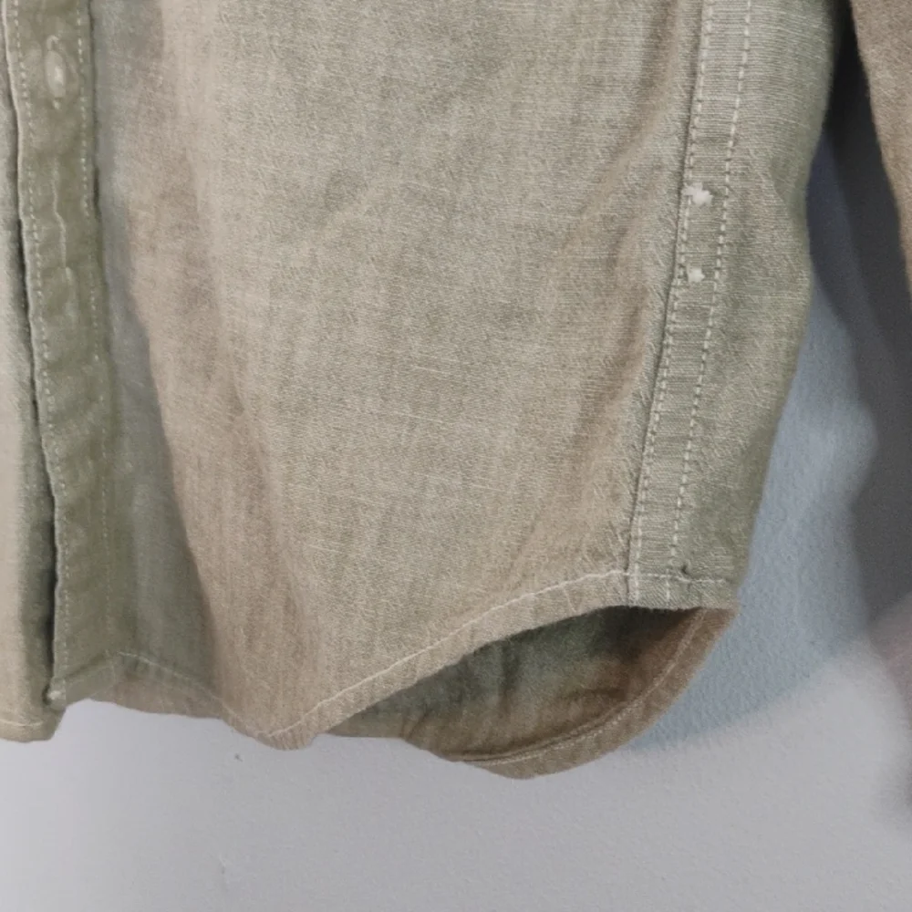 J. Crew Men's Olive Button-Down Shirt Classic Fit Casual Preppy Organic Cotton